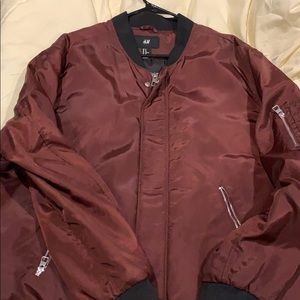 H&M burgundy bomber jacket (Men’s)